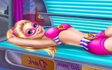 Süper Barbie Solaryumda